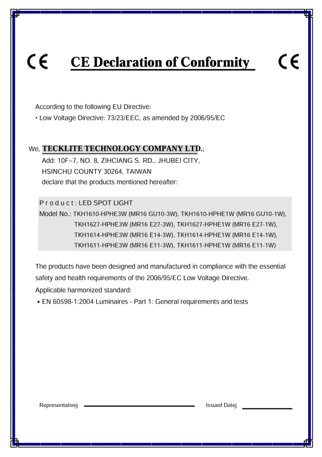 Tecklite 德光電子科技 品質認證